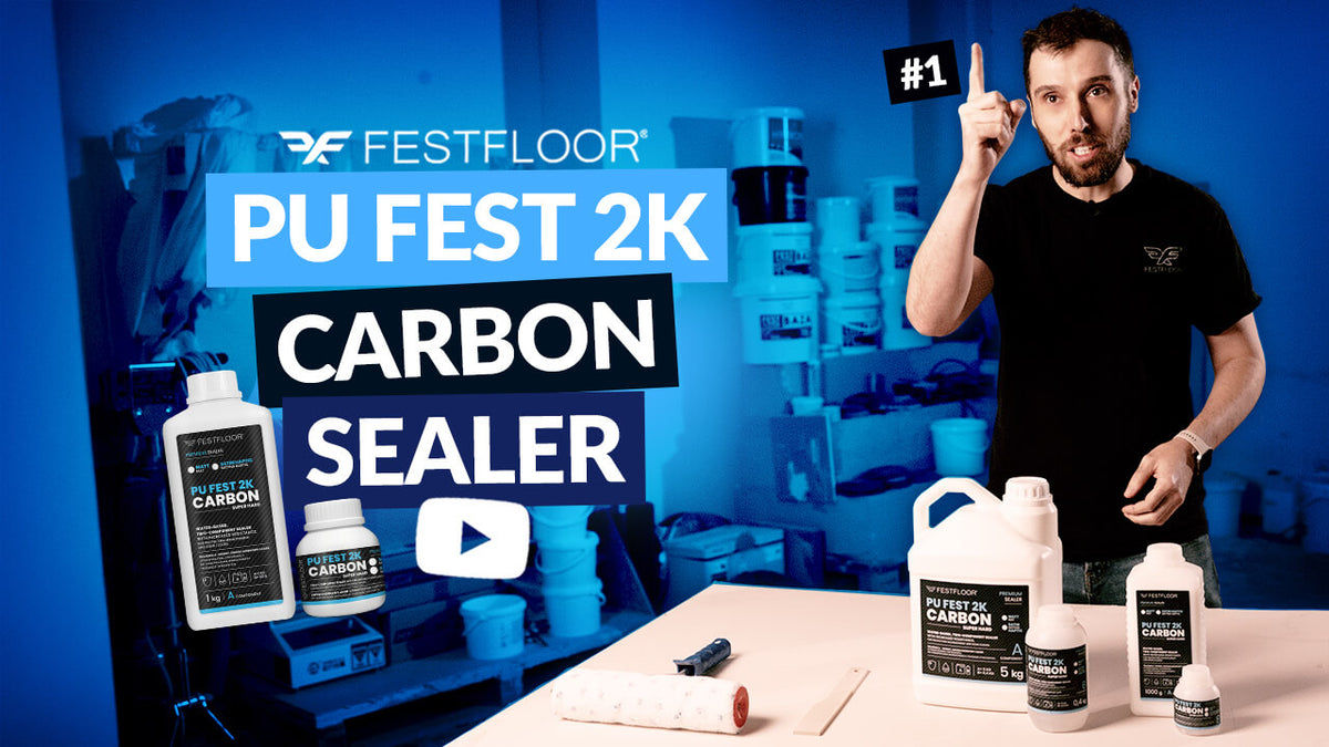 Quel vernis pour béton ciré ? PU Fest 2K Carbon - propriétés, mélange, application