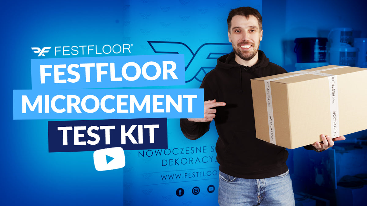 FESTFLOOR microcement test kit. Ideal for samples